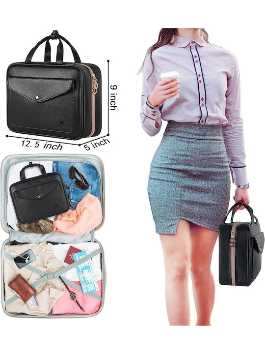 Damen Necessaire in Schwarz Farbe mit Transparenz 23cm