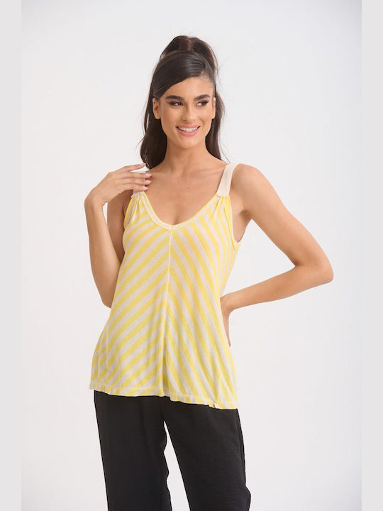 Donna Martha Women's Blouse Striped Yellow