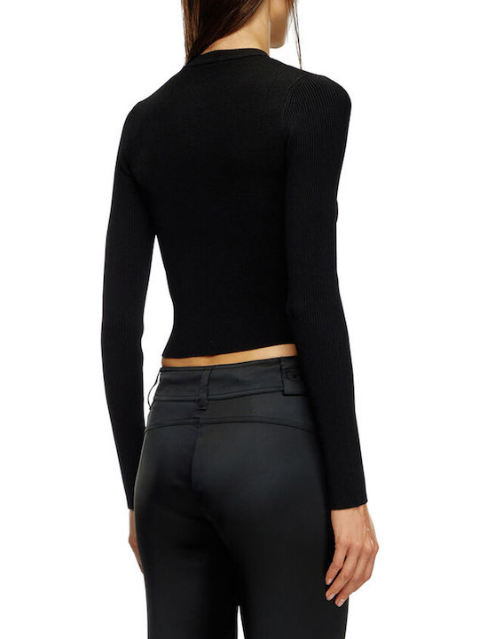 Γυναικείο Crop Top Μακρυμάνικο Μαύρο