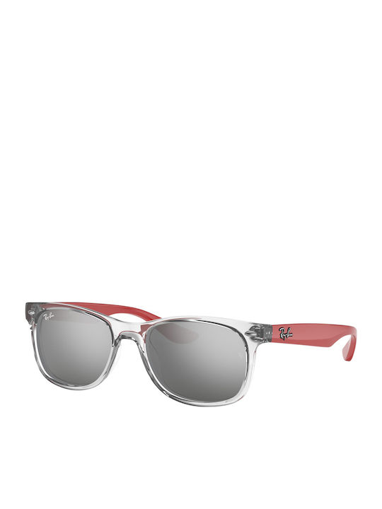 Ray Ban Wayfarer Άθραυστα Τετράγωνα Παιδικά Γυαλιά Ηλίου με Καθρέφτη Φακό Διάφανα
