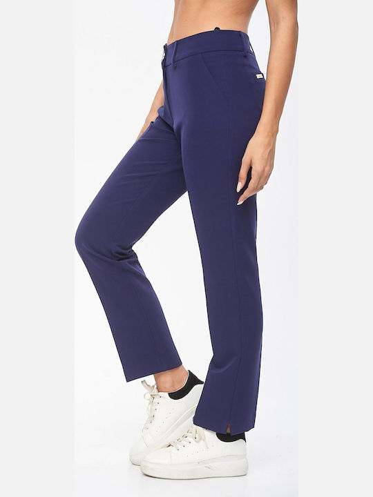 Damen Stoff Hose Blue