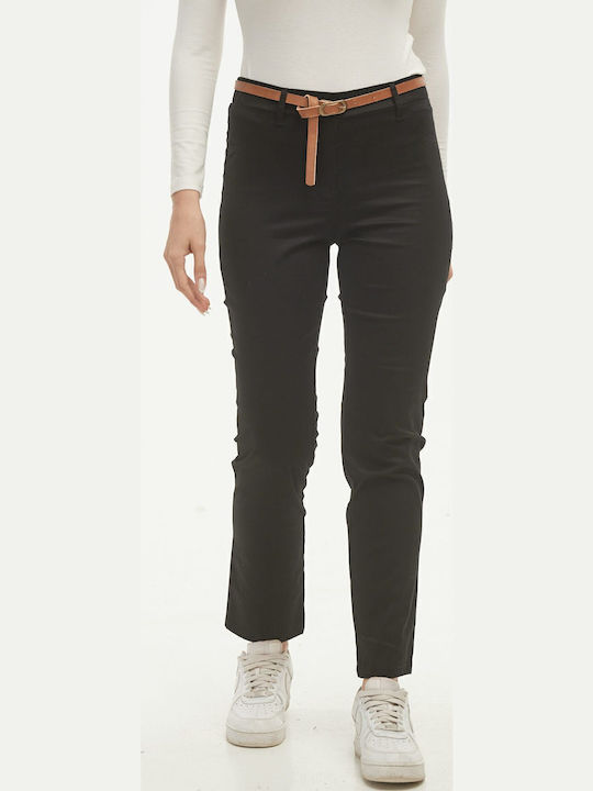 Damen Stoffhose Schwarz