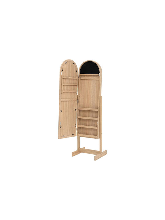 Atmosphera Oglindă Arcuită cu Cadru Din Lemn Bej 145x42cm
