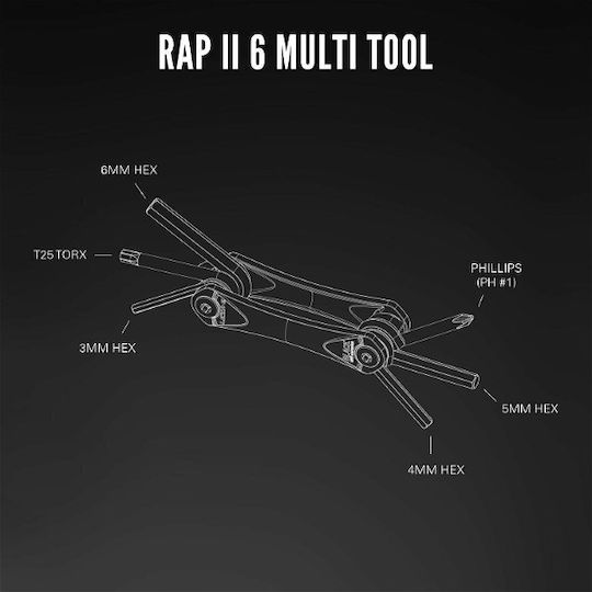 Lezyne Rap II 6 Multitool pentru bicicletă