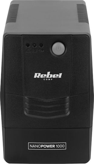 RB-4022 UPS Off-Line 1000VA 600W με 2 Schuko Πρίζες