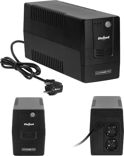 RB-4022 UPS Off-Line 1000VA 600W με 2 Schuko Πρίζες