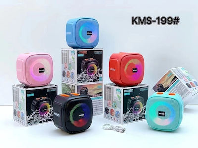 Kimiso KMS-199 Bluetooth Speaker 8W with Battery Life up to 3 hours Pink