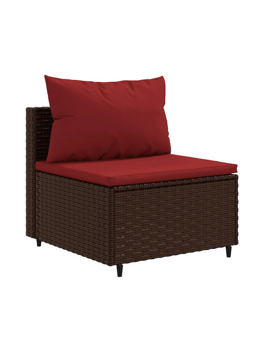 Canapea De Colț Pentru Exterior Din Rattan Cu Perne 55x55x57.5cm