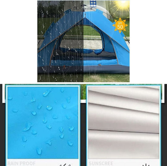 Автоматична Лятна Къмпинг Сцена Igloo Сини за 3 души 200x200x135 см