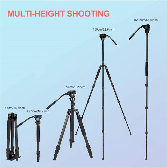 Sirui Traveler VC Carbon Tripod / Monopod with Video Head VA-5 Video Tripod