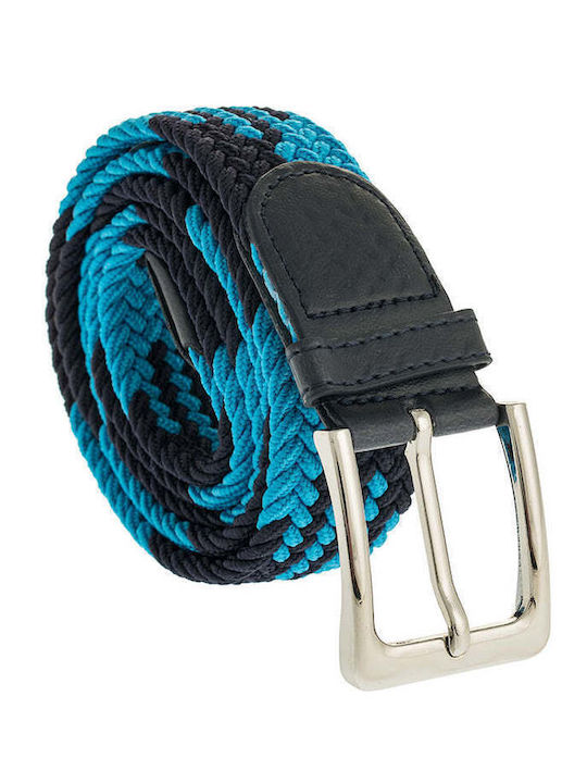 Largă Elastic Curea Bărbătească Tricotat Albastru