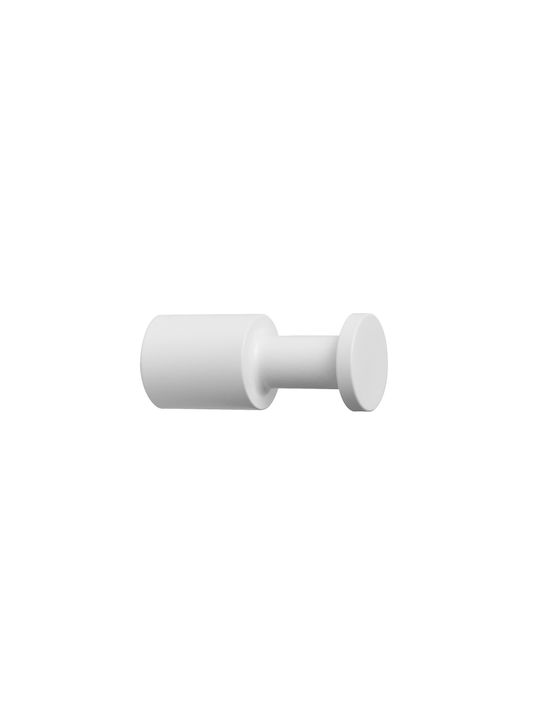 Kapitan Single Wall-Mounted Bathroom Hook ​1.6x1.6cm Inox White