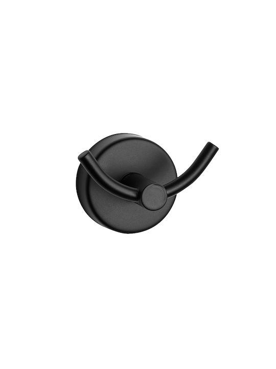 Kapitan Single Bathroom Hook With Screws 4.5x4.5cm Inox Black