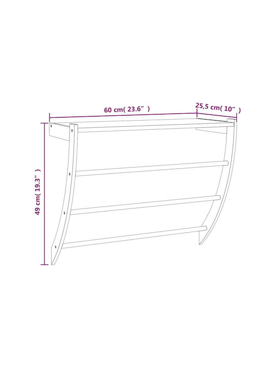 vidaXL Handtücher Schiene Badezimmer Einzel Wandmontage ​49x49cm Blau