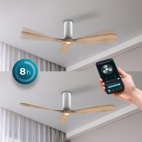 Cecotec EnergySilence Aero 5500 Aqua Connected Ceiling Fan 132.08cm Beige / White