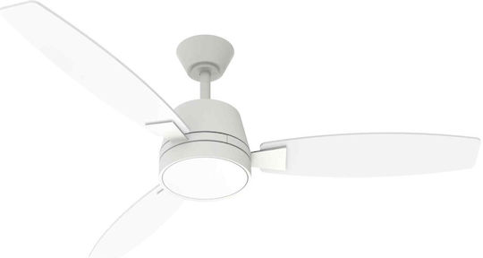 Lucas Ceiling Fan 132cm with Light Fixture White