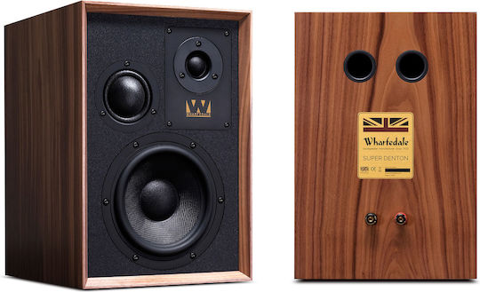 Wharfedale Super Denton WH-070305-00A Ζεύγος Ηχείων Hi-Fi Βιβλιοθήκης Καρυδιά