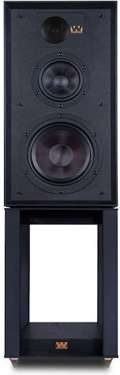 Linton Stand Set S019.31737 Paar Hi-Fi Lautsprecher Boden 200W 3 Anzahl von Fahrern B30xT36xH56.5cm. Schwarz