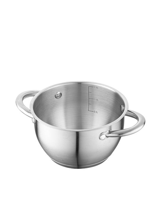 Florina Βαθιά Ανοξείδωτη Κατσαρόλα 1.7lt / 16cm