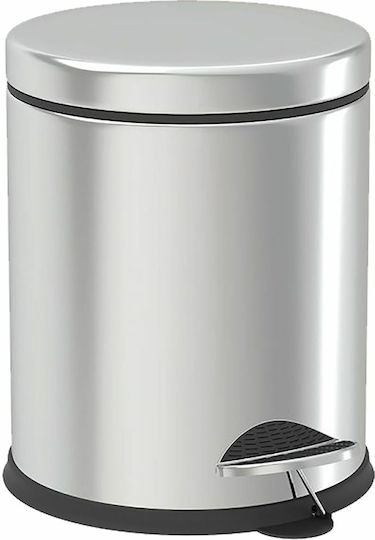 HOMie Inox Καλαθάκι Μπάνιου 5lt Ασημί