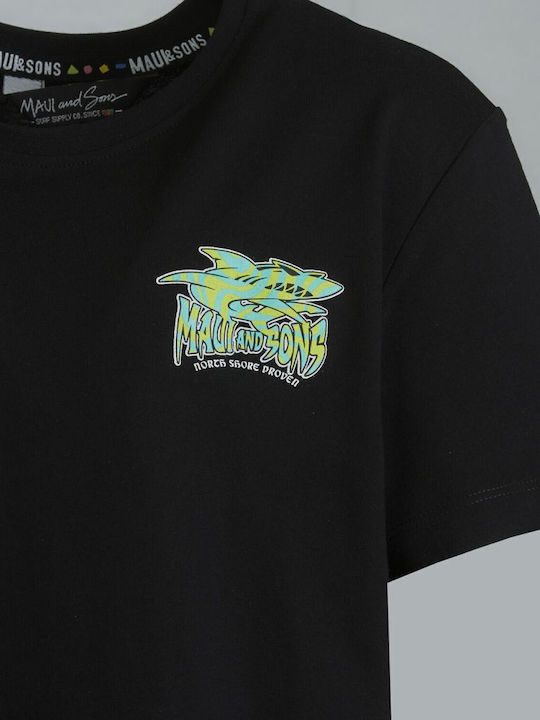 Maui & Sons Παιδικό T-shirt BLACK