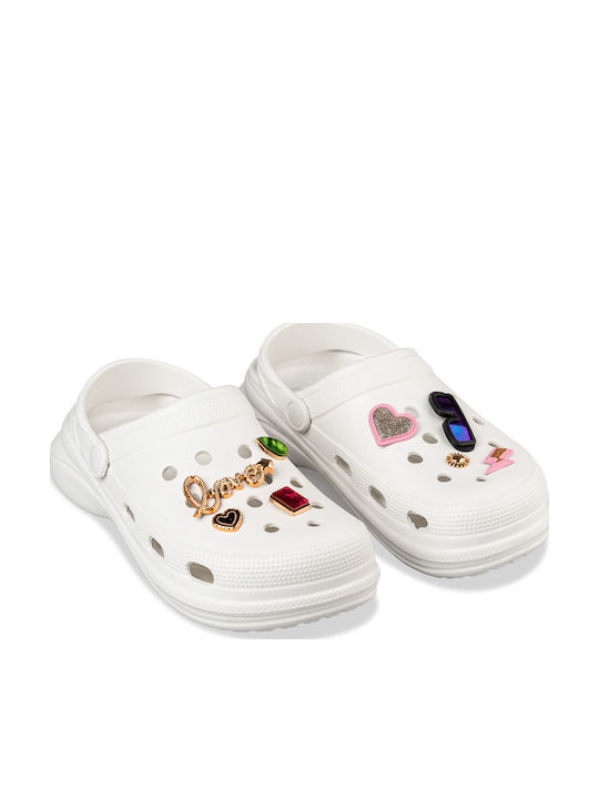 Envie Shoes Γυναικεία Σαμπό Λευκά