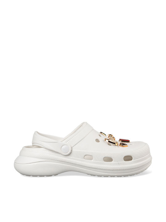 Envie Shoes Γυναικεία Σαμπό Λευκά