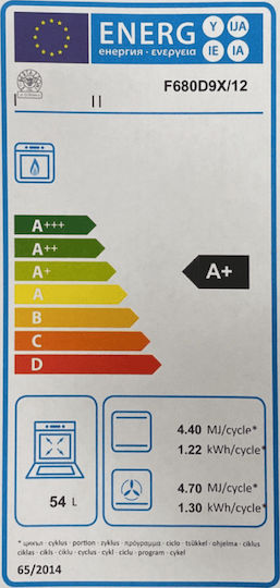 Bertazzoni F60 5 HER G K AX GPL Cuptor cu Gaz Lichefiat Deasupra Blatului 68lt L59.5cm.