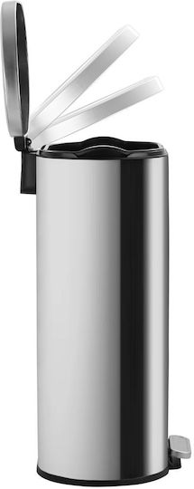 Estia Soft Close Waste Bin Made of Stainless Steel with Silver Pedal 30lt