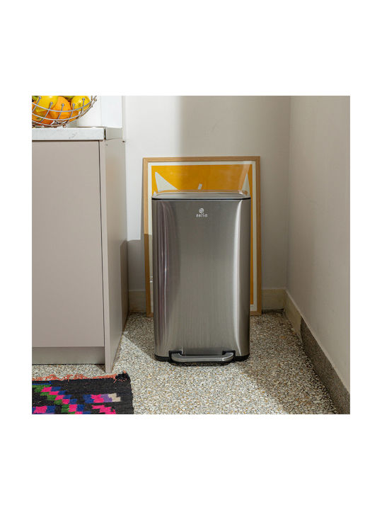Estia Soft Close Abfalleimer Abfall aus Edelstahl mit Pedal Silber 30Es 1Stück