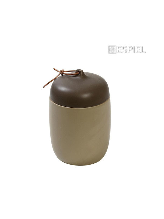 Espiel Aromatic Candle in Jar with Amber and Tonka Perfume 11.5x19cm