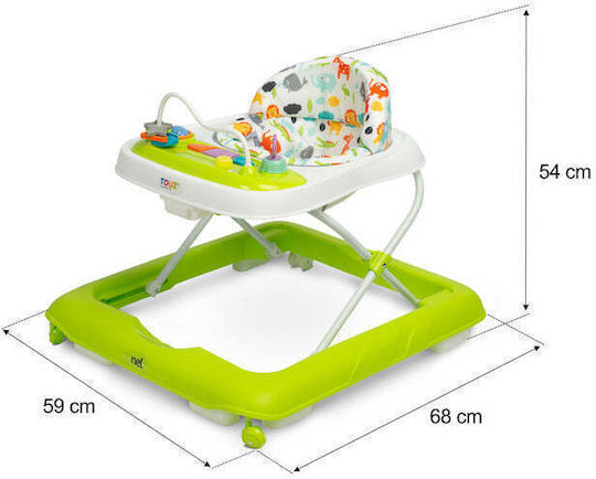 Caretero Baby Walker with Music for 6+ Months Brown