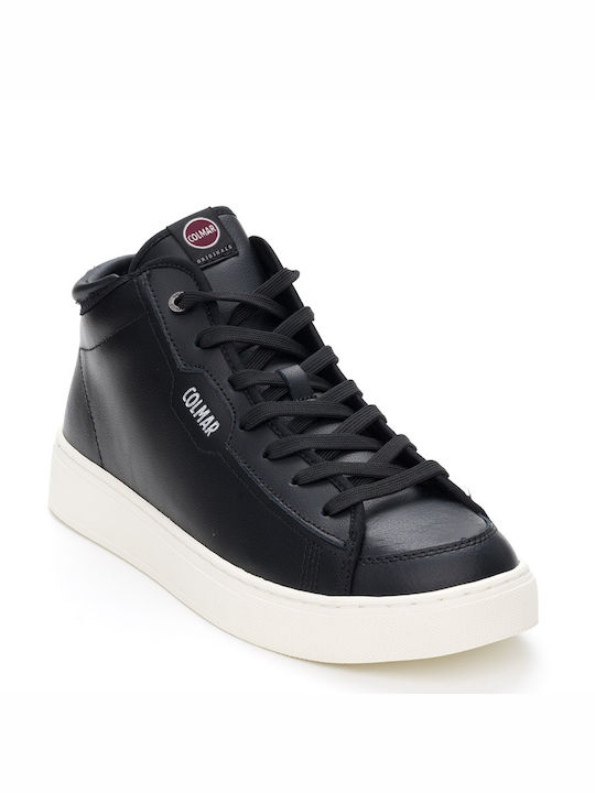 COLMAR ΔΕΡΜΑΤΙΝΑ SNEAKERS - Μαύρο BATESmidprem/BLACK