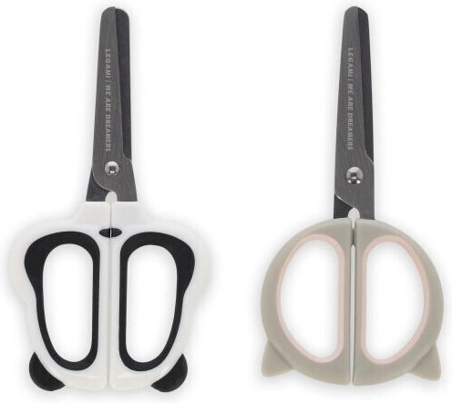 Legami Milano Children's Scissors for Crafts Left-Handers 12cm with Plastic Blade Gray 1pcs