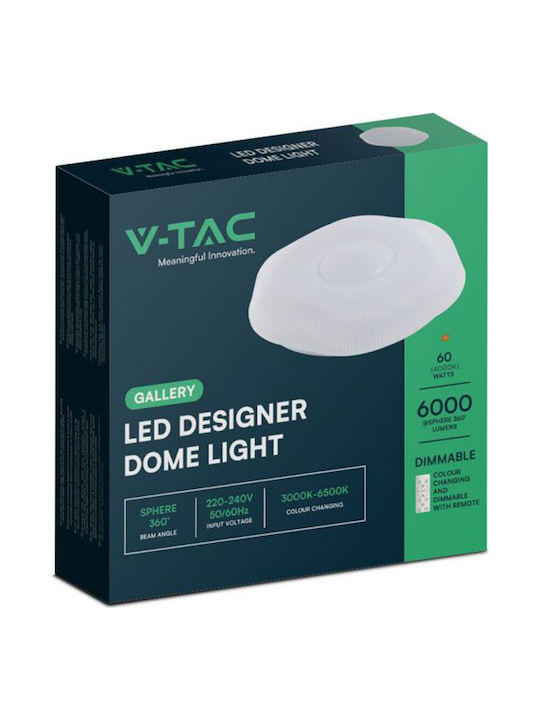 V-TAC Στρογγυλό Εξωτερικό LED Panel 30W με Φυσικό Λευκό Φως