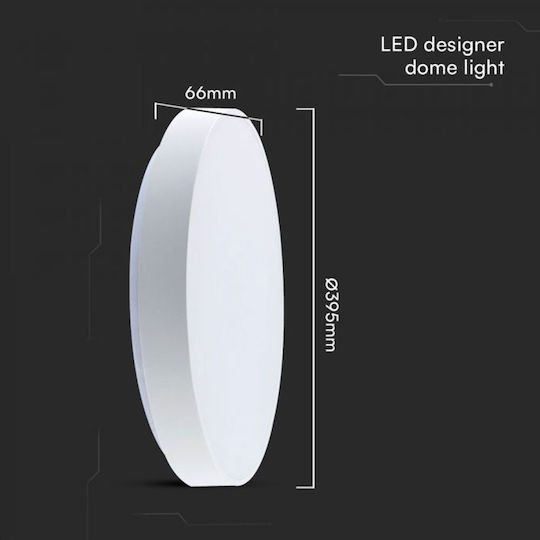 V-TAC Round Outdoor LED Panel 20W with Natural White Light