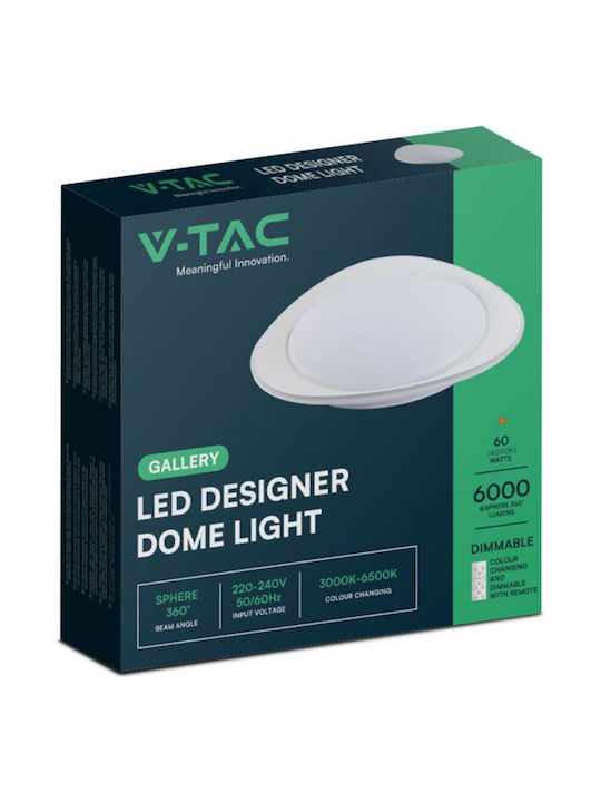 V-TAC Στρογγυλό Εξωτερικό LED Panel 30W με Φυσικό Λευκό Φως