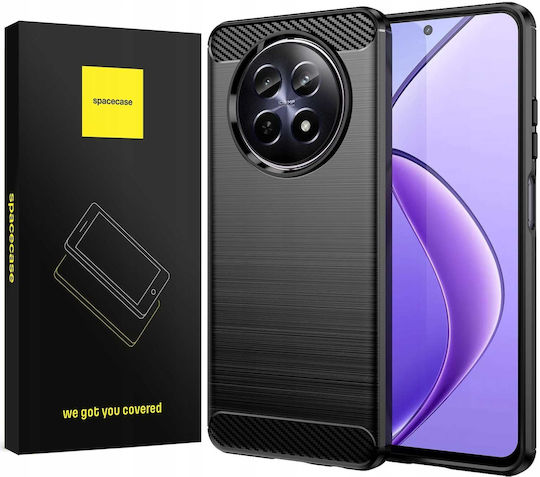 Spacecase Carbon Задна корица Силикон Черен (Realme 12)