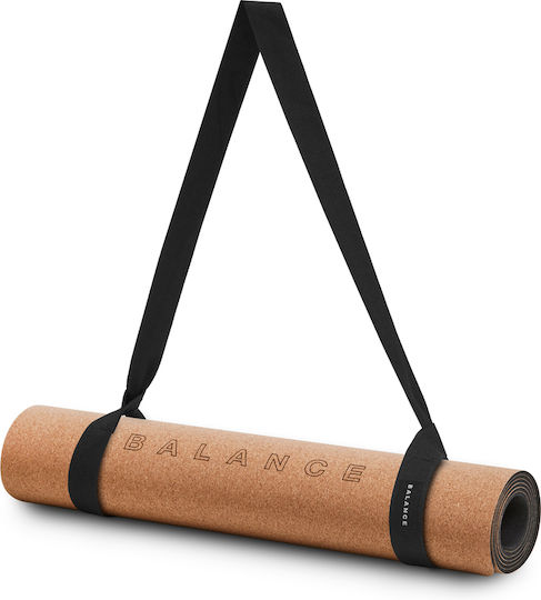 Activeshop Cork Στρώμα Γυμναστικής Yoga Μπεζ (183x61cm)