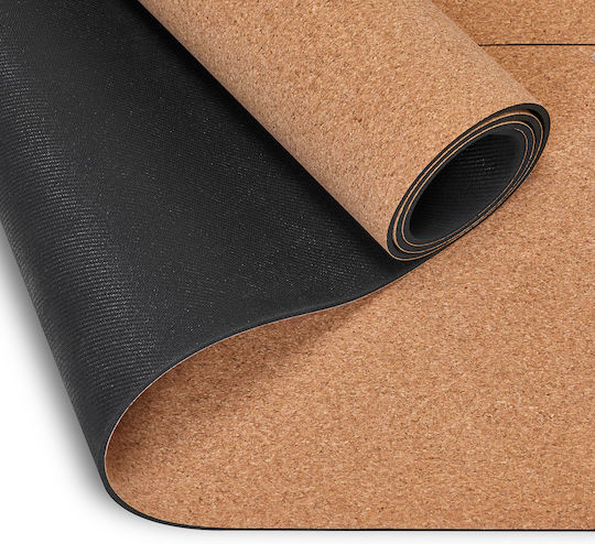 Activeshop Cork Στρώμα Γυμναστικής Yoga Μπεζ (183x61cm)