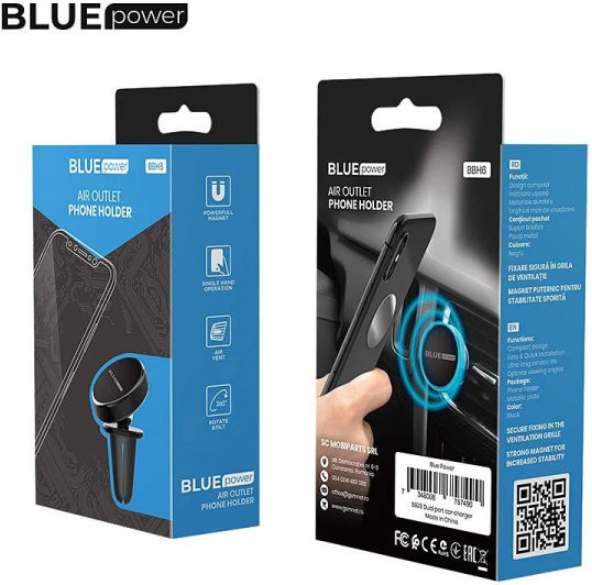 Blue Power Βάση Κινητού Αυτοκινήτου με Μαγνήτη