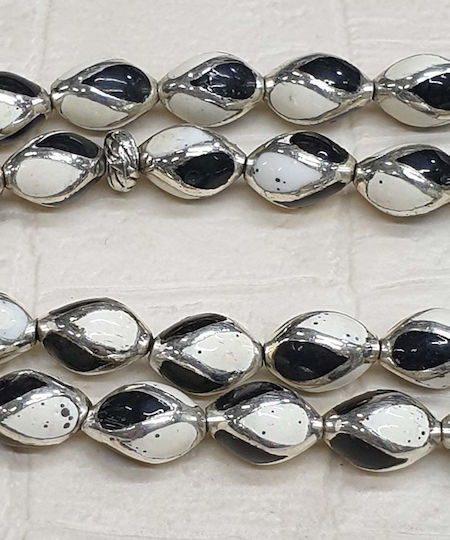 Roloi Komboloi Silver Worry Beads Multicolour 26cm