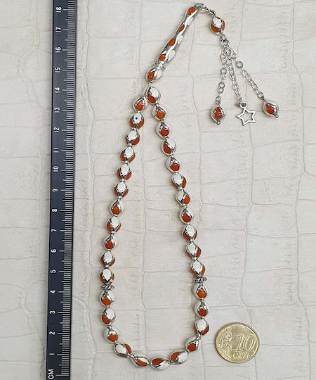 Roloi Komboloi Silver Worry Beads Multicolour 26cm