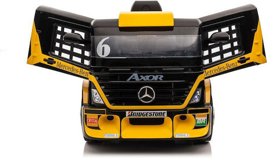XMX622B Mașină + Remorcă cu Ecran LCD Camion Cu Un Loc Cu Telecomandă 12 Volți Galben Pentru 3+ Ani