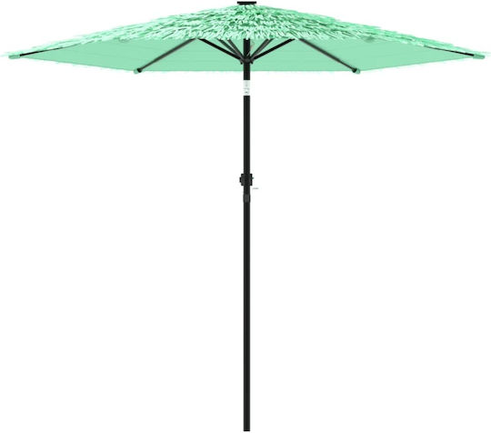 Runder Metall-Garten- und Terrassen-Sonnenschirm Grün F2.68xY2.26m