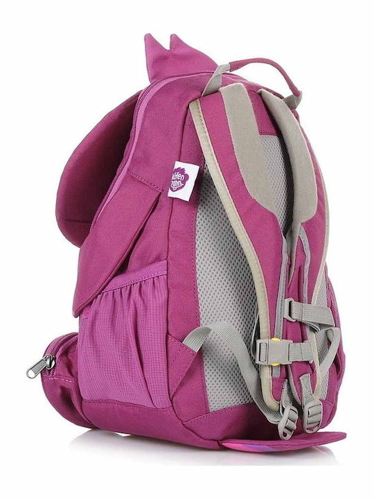 Affenzahn Bird School Backpack Kindergarten Purple with Water Bottle Holder 8L