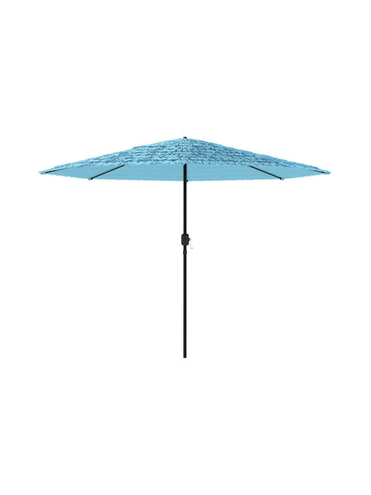 Rundschreiben Metallischer Blauer Garten- und Terrassen-Sonnenschirm Φ3.24xΥ2.47m