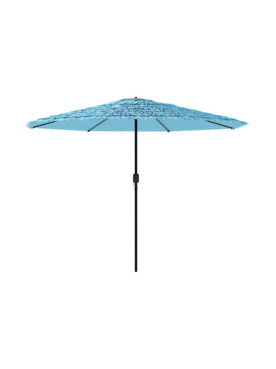 Rundschreiben Metallischer Blauer Garten- und Terrassen-Sonnenschirm Φ3.24xΥ2.47m