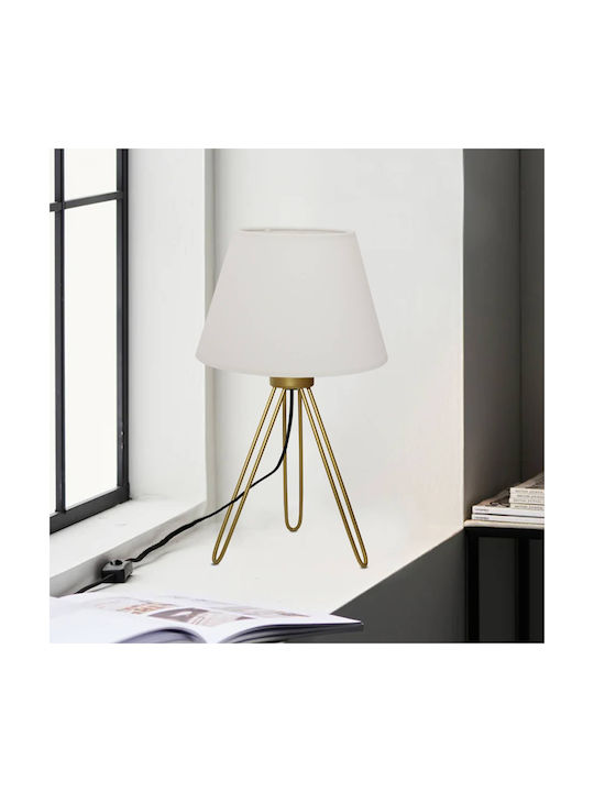 Metal Table Lamp for E27 Socket with Gold Shade and Base 202-000126