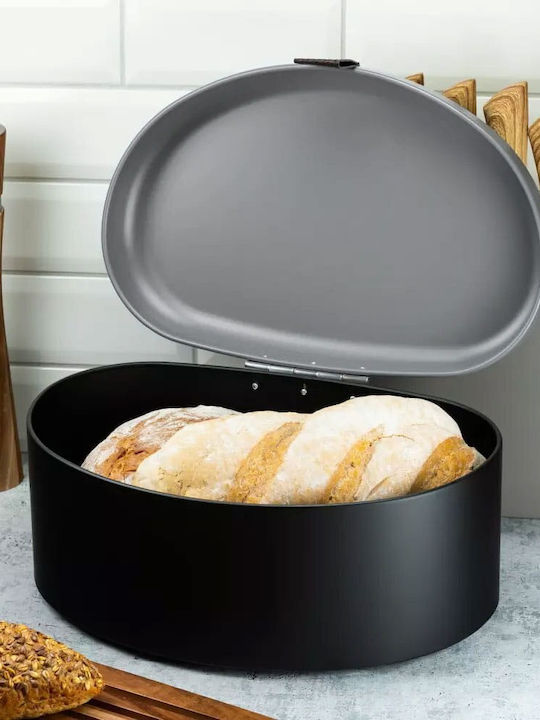 Klausberg KB-7576 Ψωμιέρα με Καπάκι Inox Γκρι 36x24x18.5cm